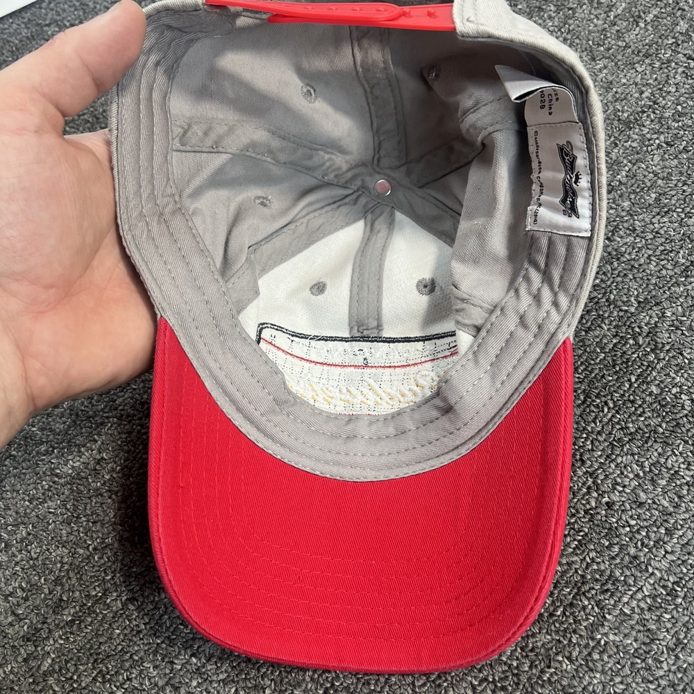 Budweiser Vintage Aesthetic Snapback Hat‎ OS Grey Red King of Beers Patch Logo - Picture 5 of 7